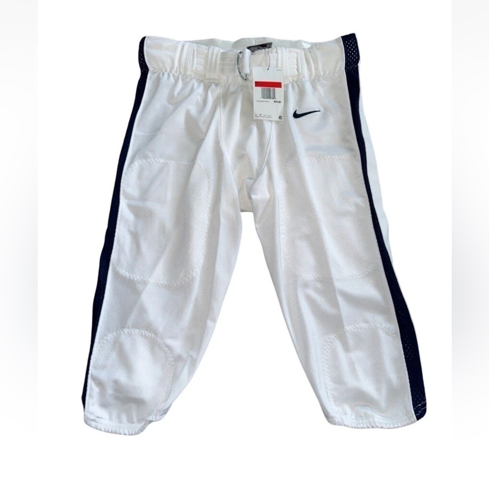 NWT Nike Football Pants Pads w/Belt Mens Size Large L White CI3771-107 Mesh NEW! - Picture 1 of 3
